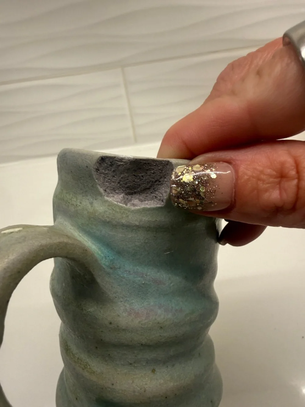 Vintage Liz Bryant Signed Studio Pottery Sculptural Pitcher – 2000
